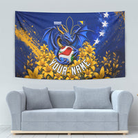 Personalized Bosnia Herzegovina Dragon Soccer Tapestry Football Golden Lily Bosnian Flag Cheering Fans