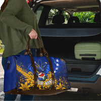 Personalized Bosnia Herzegovina Dragon Soccer Travel Bag Football Golden Lily Bosnian Flag Cheering Fans