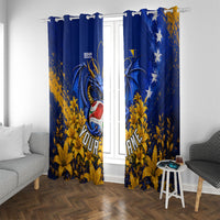Personalized Bosnia Herzegovina Dragon Soccer Window Curtain Football Golden Lily Bosnian Flag Cheering Fans
