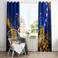 Personalized Bosnia Herzegovina Dragon Soccer Window Curtain Football Golden Lily Bosnian Flag Cheering Fans