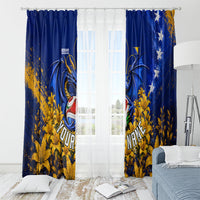 Personalized Bosnia Herzegovina Dragon Soccer Window Curtain Football Golden Lily Bosnian Flag Cheering Fans