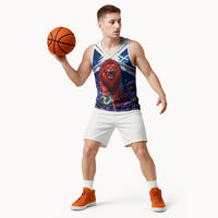 Personalized Scotland Red Lion Soccer Basketball Jersey Scottish Saltire Flag Purple Thistle Cheering Fans