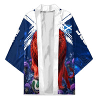Personalized Scotland Red Lion Soccer Kimono Scottish Saltire Flag Purple Thistle Cheering Fans