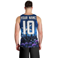 Personalized Scotland Red Lion Soccer Men Tank Top Scottish Saltire Flag Purple Thistle Cheering Fans