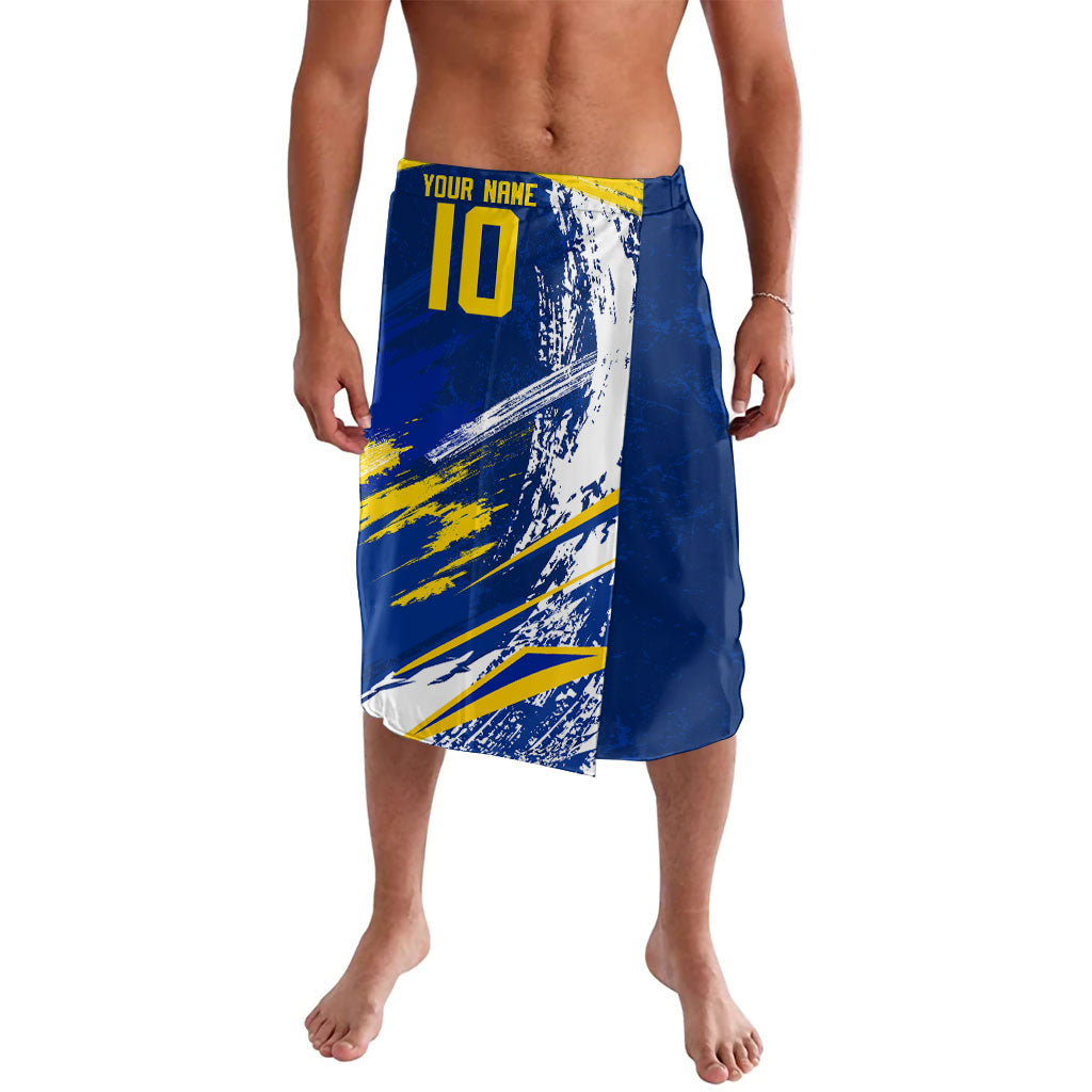 Personalized Sweden Dala Horse Soccer 2026 Lavalava Grunge Swedish Flag Brush Strokes