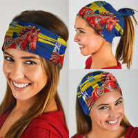 Personalized Sweden Dala Horse Soccer 2026 Neck Gaiter Grunge Swedish Flag Brush Strokes