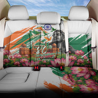 India 80th Independence Day Back Car Seat Cover Ashoka Chakra Lotus Landmarks Shiva