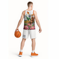 India 80th Independence Day Basketball Jersey Ashoka Chakra Lotus Landmarks Shiva