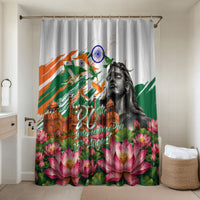 India 80th Independence Day Bathroom Set Ashoka Chakra Lotus Landmarks Shiva