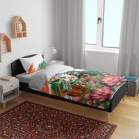 India 80th Independence Day Bedding Set Ashoka Chakra Lotus Landmarks Shiva