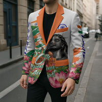India 80th Independence Day Blazer Ashoka Chakra Lotus Landmarks Shiva