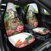 India 80th Independence Day Car Seat Cover Ashoka Chakra Lotus Landmarks Shiva