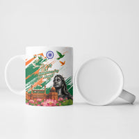 India 80th Independence Day Ceramic Mug Ashoka Chakra Lotus Landmarks Shiva