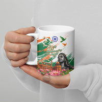 India 80th Independence Day Ceramic Mug Ashoka Chakra Lotus Landmarks Shiva