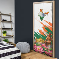 India 80th Independence Day Door Cover Ashoka Chakra Lotus Landmarks Shiva