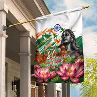 India 80th Independence Day Garden Flag Ashoka Chakra Lotus Landmarks Shiva