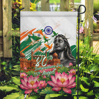 India 80th Independence Day Garden Flag Ashoka Chakra Lotus Landmarks Shiva