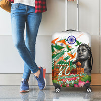 India 80th Independence Day Luggage Cover Ashoka Chakra Lotus Landmarks Shiva