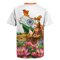 India 80th Independence Day Rugby Jersey Ashoka Chakra Lotus Landmarks Shiva