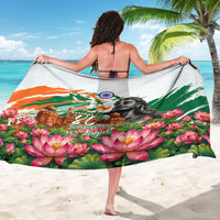 India 80th Independence Day Sarong Ashoka Chakra Lotus Landmarks Shiva