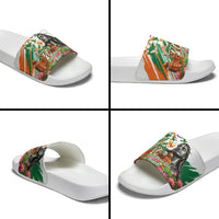 India 80th Independence Day Slide Sandals Ashoka Chakra Lotus Landmarks Shiva