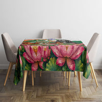 India 80th Independence Day Tablecloth Ashoka Chakra Lotus Landmarks Shiva