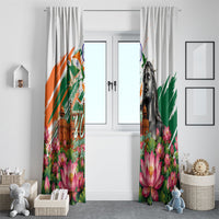 India 80th Independence Day Window Curtain Ashoka Chakra Lotus Landmarks Shiva