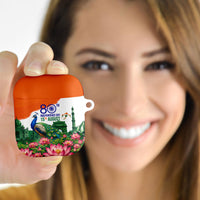 India 80th Independence Day AirPods Case India Gate Peacock Lotus Heritage Landmarks