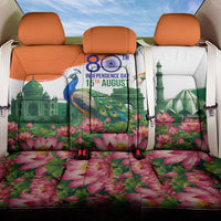 India 80th Independence Day Back Car Seat Cover India Gate Peacock Lotus Heritage Landmarks