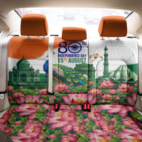 India 80th Independence Day Back Car Seat Cover India Gate Peacock Lotus Heritage Landmarks