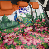 India 80th Independence Day Back Car Seat Cover India Gate Peacock Lotus Heritage Landmarks