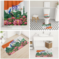 India 80th Independence Day Bathroom Set India Gate Peacock Lotus Heritage Landmarks