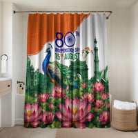 India 80th Independence Day Bathroom Set India Gate Peacock Lotus Heritage Landmarks