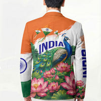 India 80th Independence Day Blazer India Gate Peacock Lotus Heritage Landmarks