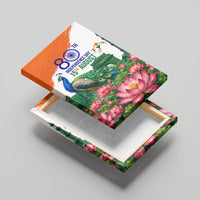 India 80th Independence Day Canvas Wall Art India Gate Peacock Lotus Heritage Landmarks