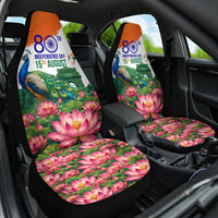 India 80th Independence Day Car Seat Cover India Gate Peacock Lotus Heritage Landmarks