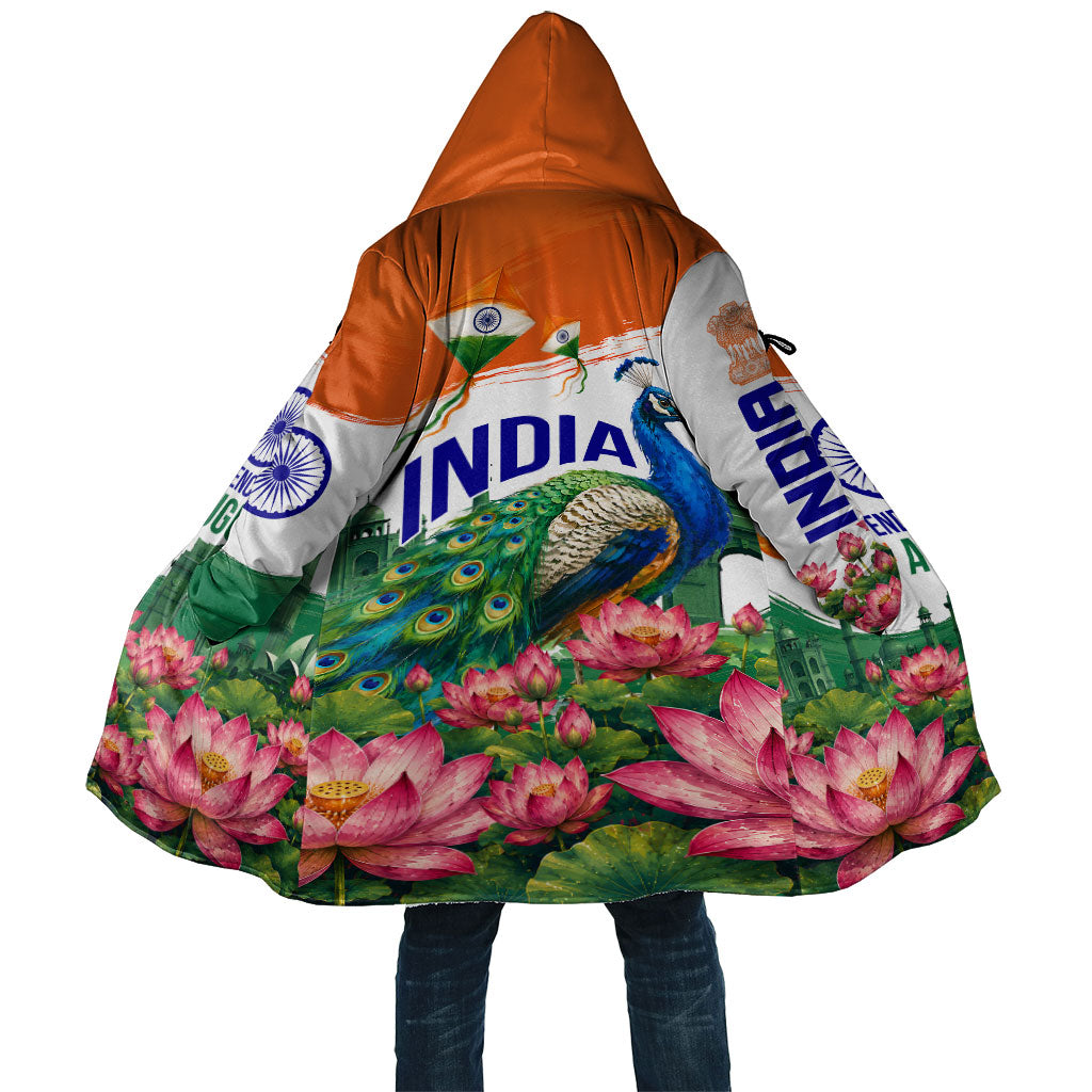 India 80th Independence Day Cloak India Gate Peacock Lotus Heritage Landmarks