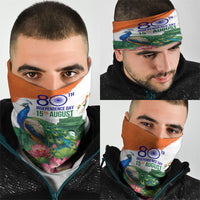 India 80th Independence Day Neck Gaiter India Gate Peacock Lotus Heritage Landmarks