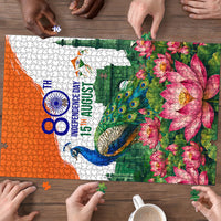 India 80th Independence Day Puzzle India Gate Peacock Lotus Heritage Landmarks