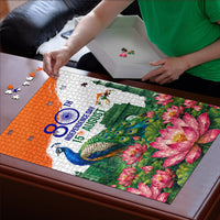 India 80th Independence Day Puzzle India Gate Peacock Lotus Heritage Landmarks
