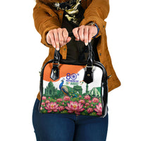 India 80th Independence Day Shoulder Handbag India Gate Peacock Lotus Heritage Landmarks
