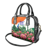 India 80th Independence Day Shoulder Handbag India Gate Peacock Lotus Heritage Landmarks