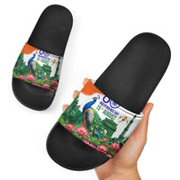 India 80th Independence Day Slide Sandals India Gate Peacock Lotus Heritage Landmarks