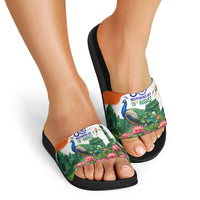 India 80th Independence Day Slide Sandals India Gate Peacock Lotus Heritage Landmarks