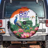 India 80th Independence Day Spare Tire Cover India Gate Peacock Lotus Heritage Landmarks