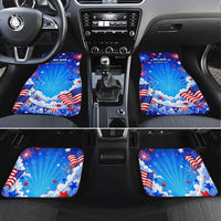 My Dog Is A Democrat Golden Retriever Car Mats Patriotic American Fireworks Cute Cartoon Dog
