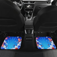 My Dog Is A Democrat Golden Retriever Car Mats Patriotic American Fireworks Cute Cartoon Dog