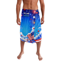 My Dog Is A Democrat Golden Retriever Lavalava Patriotic American Fireworks Cute Cartoon Dog