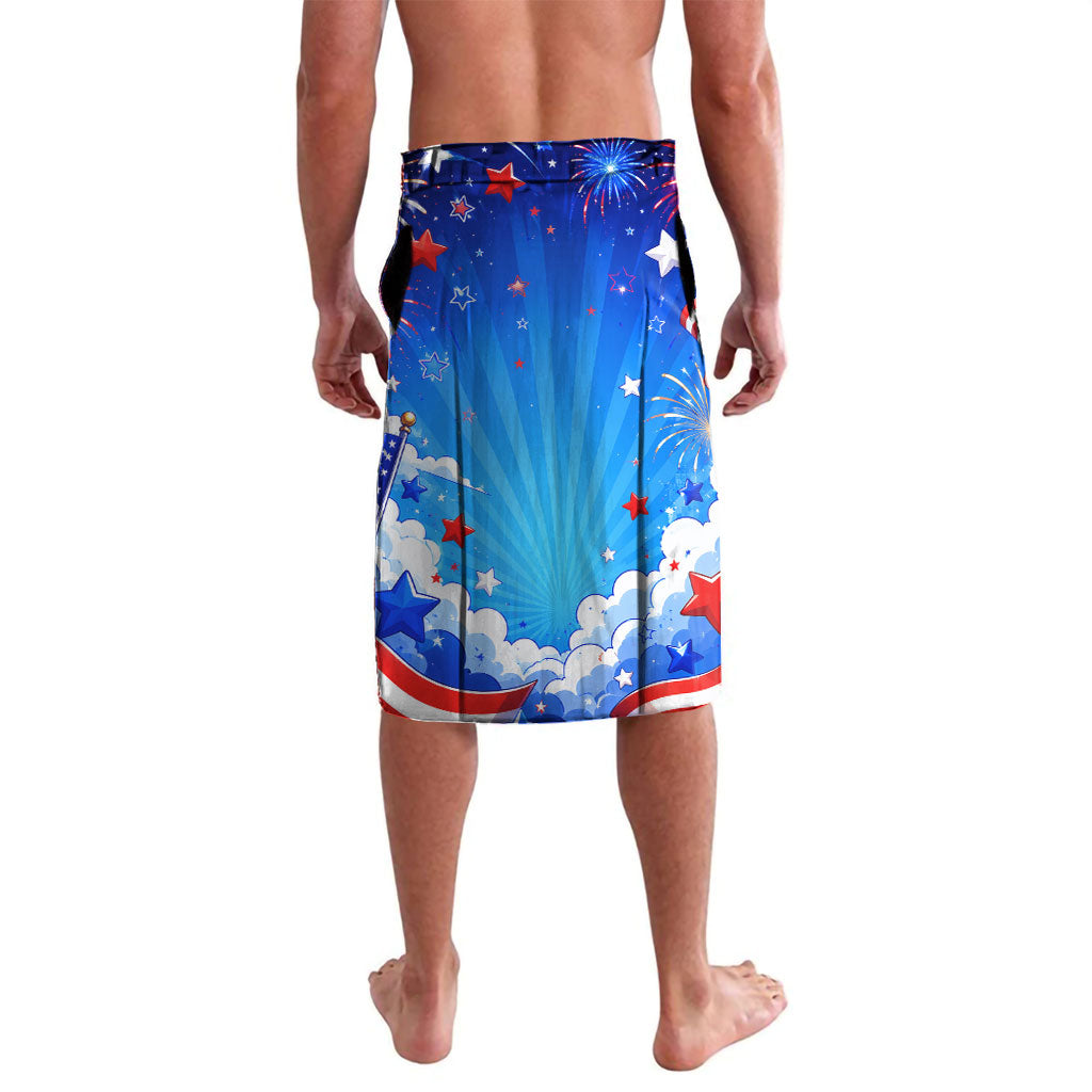 My Dog Is A Democrat Golden Retriever Lavalava Patriotic American Fireworks Cute Cartoon Dog
