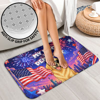 Golden Retriever My Dog Is A Democrat Bathroom Set Patriotic Statue Of Liberty Fireworks